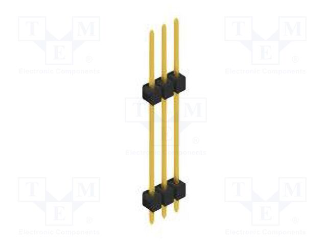 Connector: pin strips; pin header; male; PIN: 3; 2.54mm; THT; 1x3