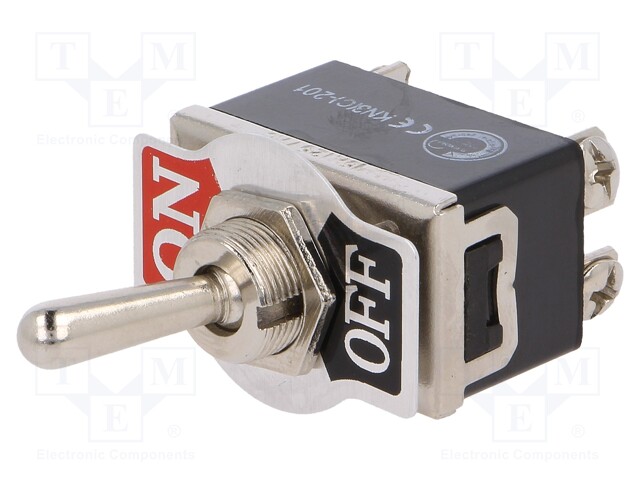 Switch: toggle; Pos: 2; DPST; OFF-ON; 10A/250VAC; Leads: M3 screws