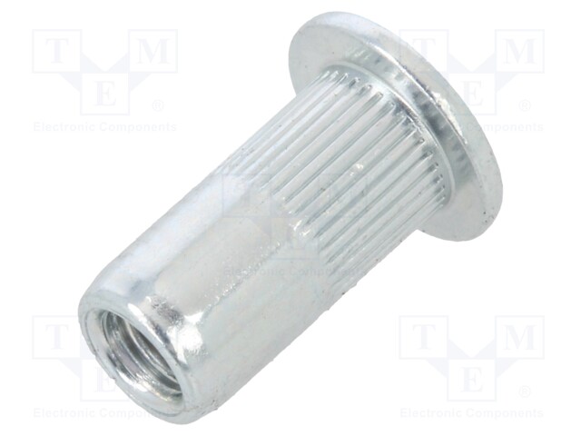 Rivet nuts; steel; Panel cutout diam: 5mm; 20pcs; Thread: M3