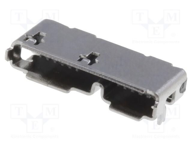 Socket; USB AB micro; SMT; horizontal; USB 3.0; gold-plated