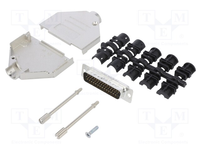 D-Sub HD; PIN: 44; male; shielded; straight; soldering; for cable