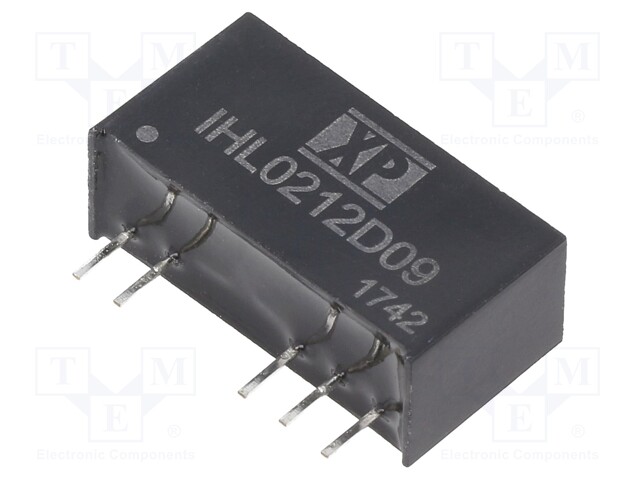 Isolated Board Mount DC/DC Converter, ITE, 2 Output, 2 W, 9 V, 111 mA, -9 V