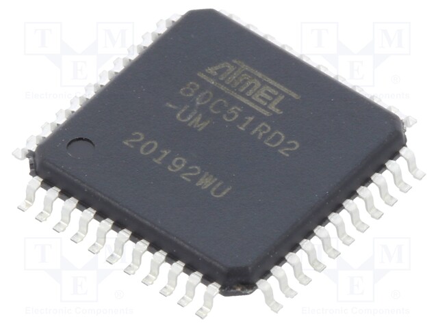 Microcontroller 8051; SRAM: 1280B; Interface: SPI,UART; VQFP44