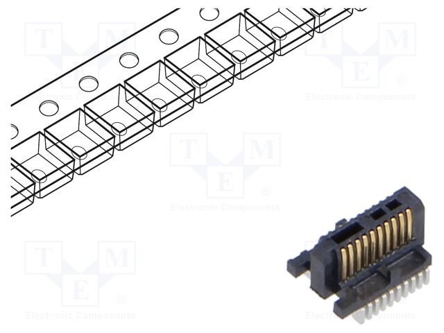 Connector: PCB to PCB; male; PIN: 10; 0.4mm; ST4; gold-plated; SMT