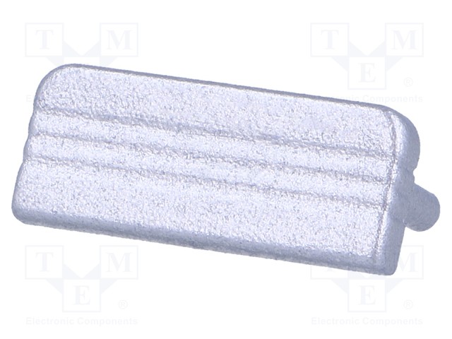 Cap for LED profiles; silver; ABS; Application: SURFACE10; V: GEN2