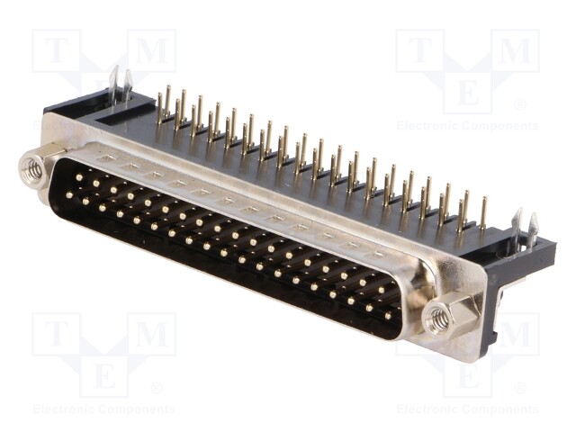 D-Sub; PIN: 37; socket; male; 9,4mm standard; Locking: screws; THT