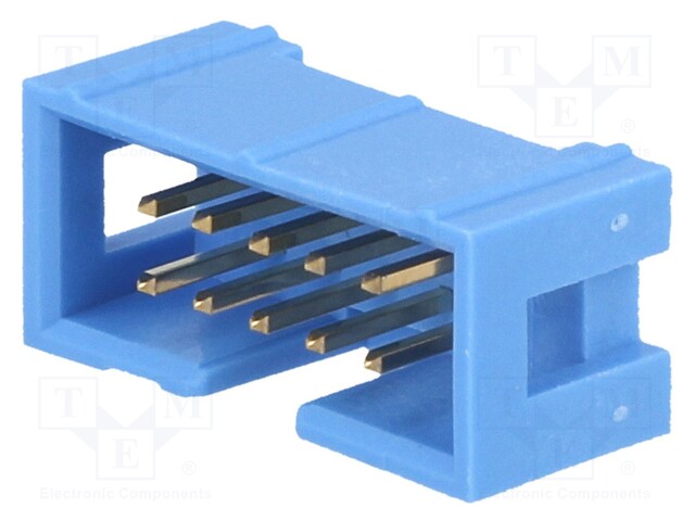 Socket; IDC; male; PIN: 10; straight; THT; gold-plated; 2.54mm