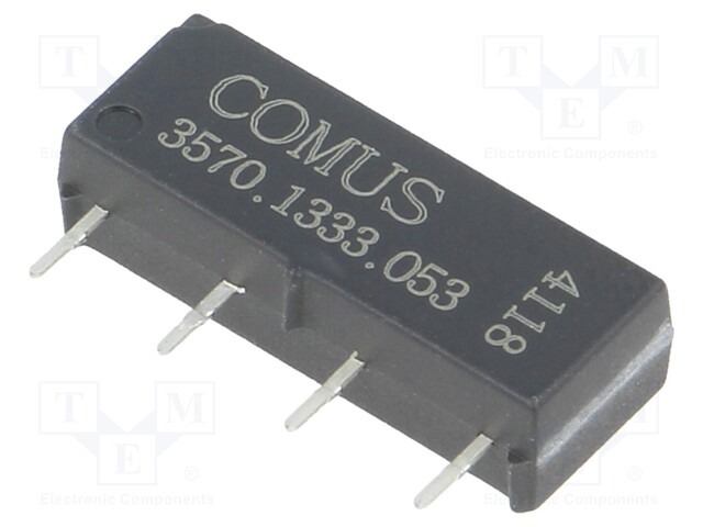 Relay: reed; SPST-NO; Ucoil: 5VDC; 500mA; max.200VDC; 10W; THT; SIP