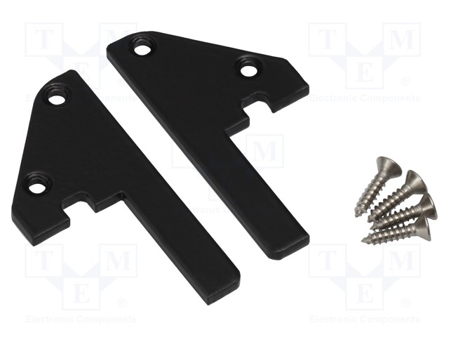 Cap for LED profiles; black; ABS; Application: STEP10