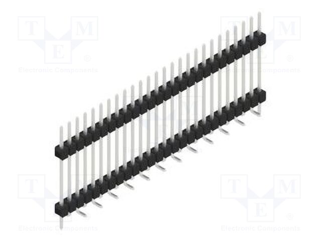 Connector: pin strips; pin header; male; PIN: 26; 2.54mm; SMT; 1x26
