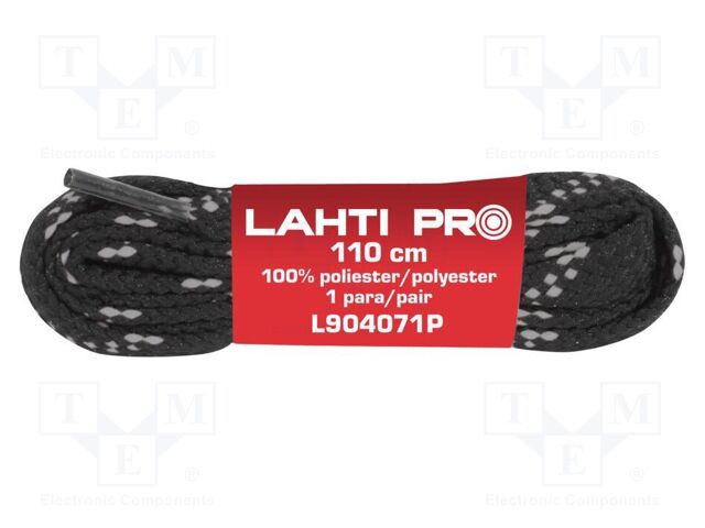 Shoelaces; black-grey; flat; 10set; 1100mm