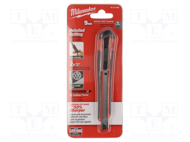 Knife; universal; Tool length: 143mm; W: 9mm