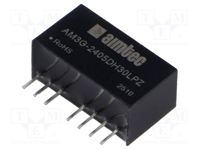 Converter: DC/DC; 3W; Uin: 18÷36V; Uout: 5VDC; Uout2: -5VDC; SIP8; THT
