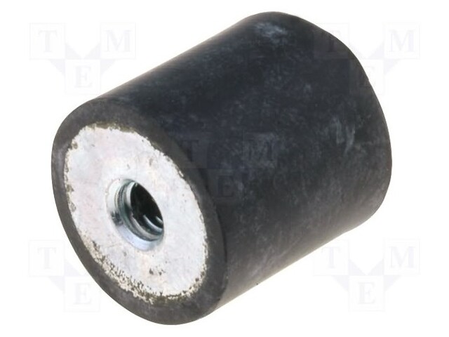 Vibration damper; M16; Ø: 100mm; rubber; L: 55mm; H: 16mm; 24060N