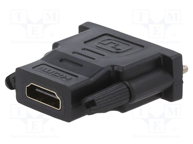 Adapter; DVI-D (18+1) plug,HDMI socket; Colour: black