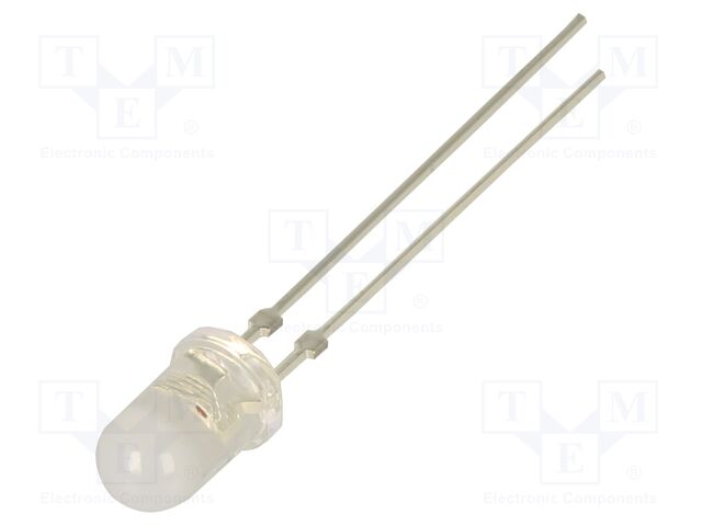 LED; orange; 5mm; 3000mcd; 100°; Front: convex; 2.1VDC; No.of term: 2
