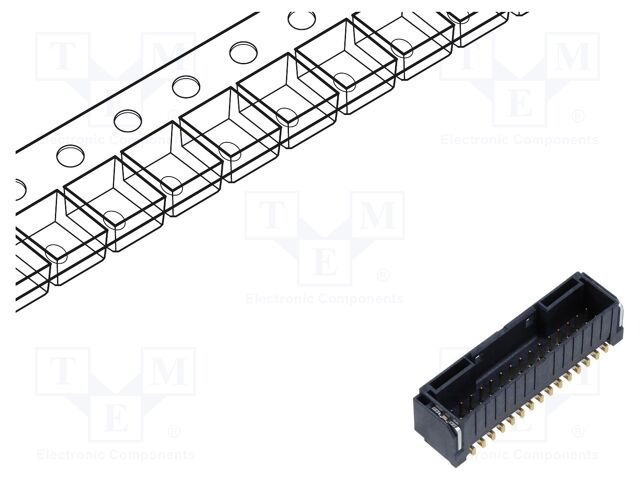 Connector: wire-board; DF51K; vertical; male; on PCBs; socket; SMT