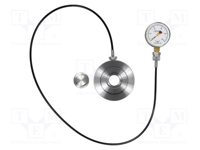 Meter: force; analogue; 0÷10kN; Resol: 200N; 1.95%; Unit: kN; Len: 1m
