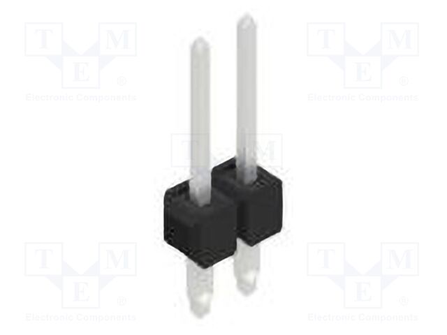 Connector: pin strips; pin header; male; PIN: 2; 2.54mm; THT; 1x2