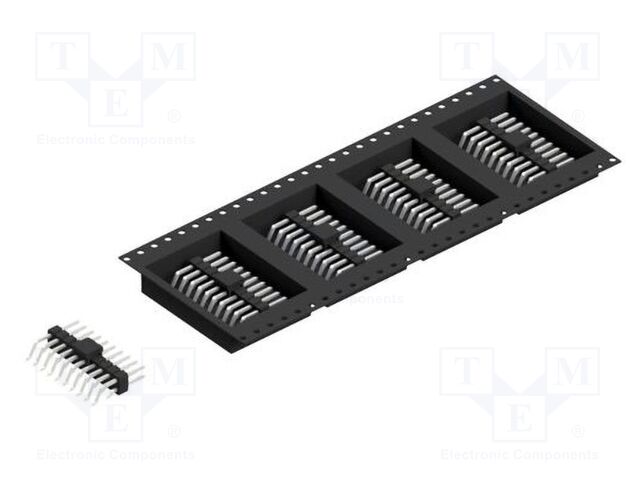 Connector: pin strips; pin header; male; PIN: 20; 2.54mm; SMT; 2x10