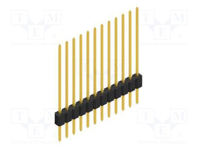 Connector: pin strips; pin header; male; PIN: 12; 1.27mm; THT; 1x12