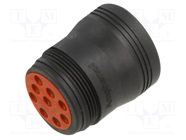 Connector: wire-wire; AHD; plug; female; PIN: 9; Locking: bayonet