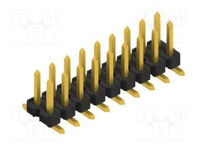 Connector: pin strips; pin header; male; PIN: 18; 2.54mm; SMT; 2x9
