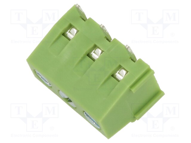 PCB terminal block; straight; 5mm; ways: 3; on PCBs; 1.5mm2; tinned