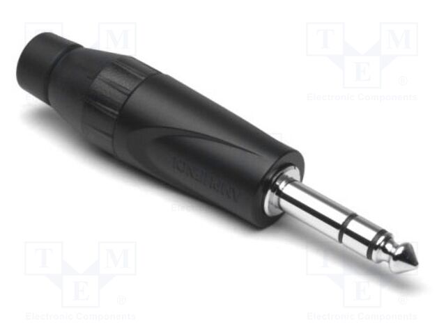 Plug; Jack 6,35mm; male; mono; straight; for cable; soldering