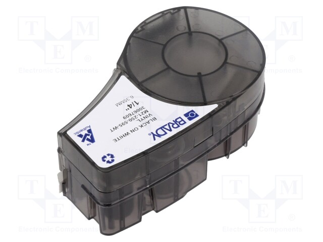 Tape; 6.35mm; 6.4m; white; Character colour: black