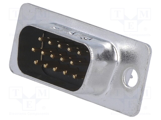 D-Sub HD; PIN: 15; plug; male; soldering; for cable