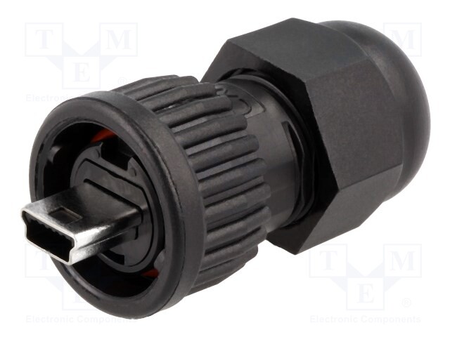 Plug; USB B mini; Data-Con-X; for cable; straight; USB 2.0