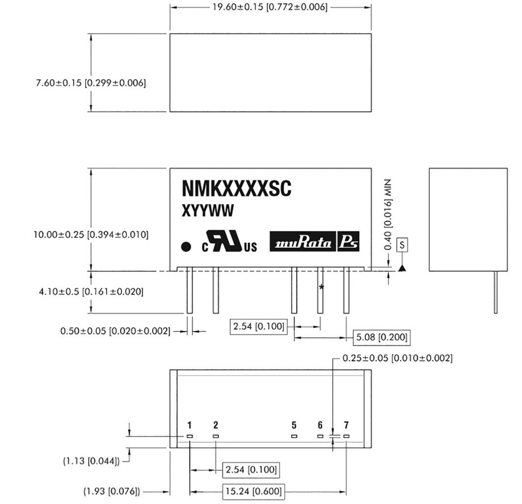 Converter: DC/DC; 2W; Uin: 4.5÷5.5V; Uout: 15VDC; Iout: 133mA; SIP