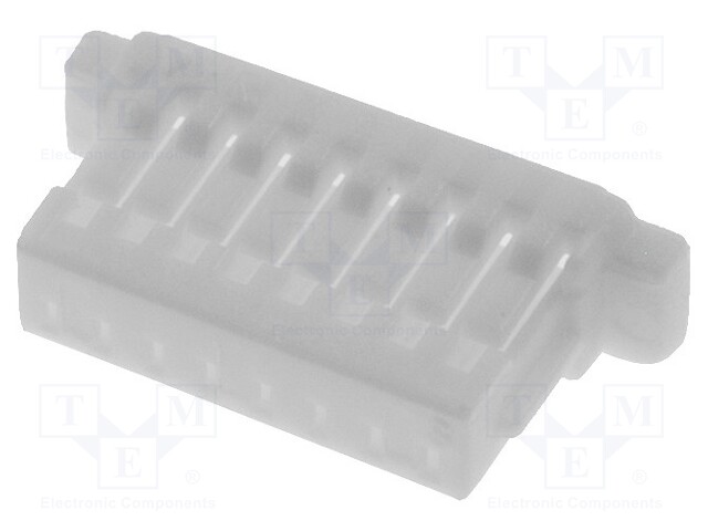 Plug; wire-board; female; 1mm; PIN: 8; w/o contacts; for cable; 50V
