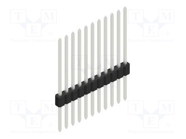 Connector: pin strips; pin header; male; PIN: 11; 1.27mm; THT; 1x11