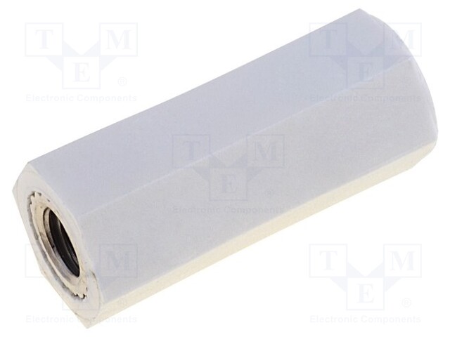 Insulating sleeve; hexagonal; M4; L: 35mm; Spanner: 8mm; UL94V-2