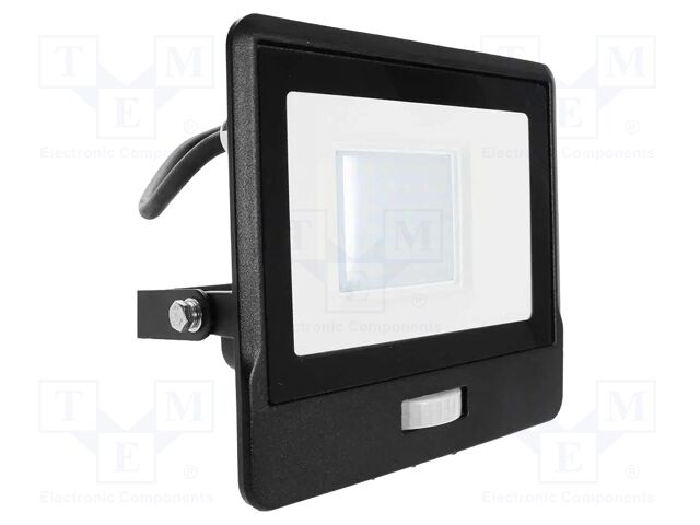 Lamp: LED flood light; 30W; 230VAC; white cold; 100°; 6400K; 25000h