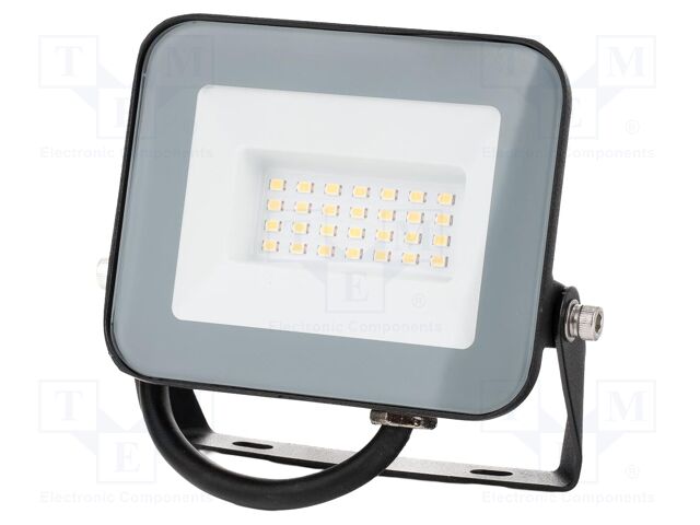 Lamp: LED flood light; 20W; 230VAC; white cold; 115°; 6500K; 25000h