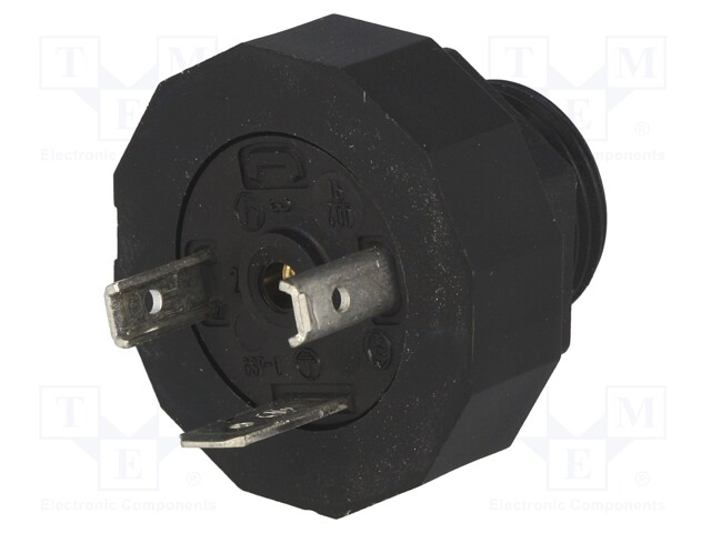 Connector: valve connector; socket; form A; 18mm; male; PIN: 3; 16A