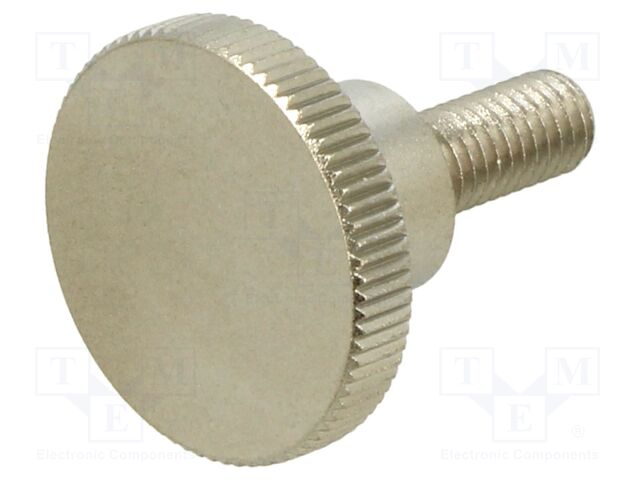 Knob; Ø: 20mm; Ext.thread: M5; 12mm; H: 11.5mm; stainless steel