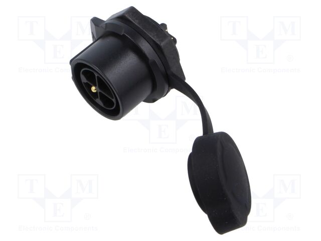 Connector: circular; Quicklock; socket; male; straight; PIN: 4; 500V