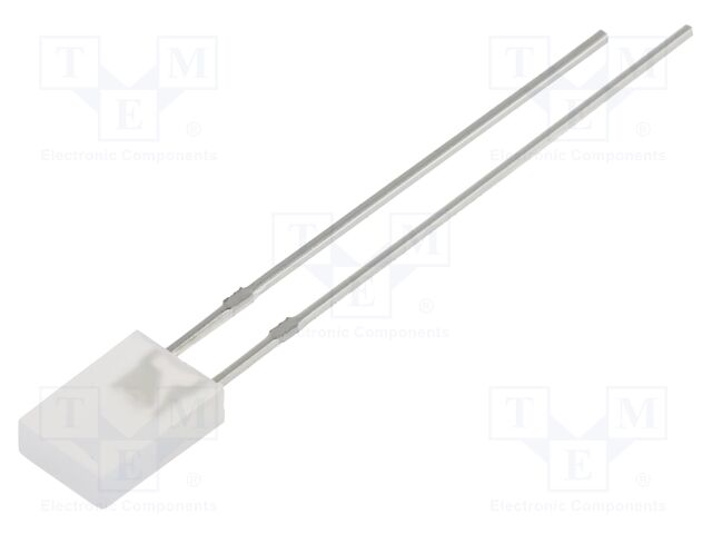 LED; red; rectangular; 2x5x7mm; 150÷220mcd; 100°; Front: flat; 30mA