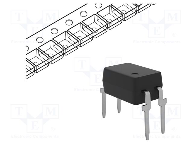 Optocoupler; THT; Ch: 1; OUT: transistor; CTR@If: 50-600%@5mA; DIP4