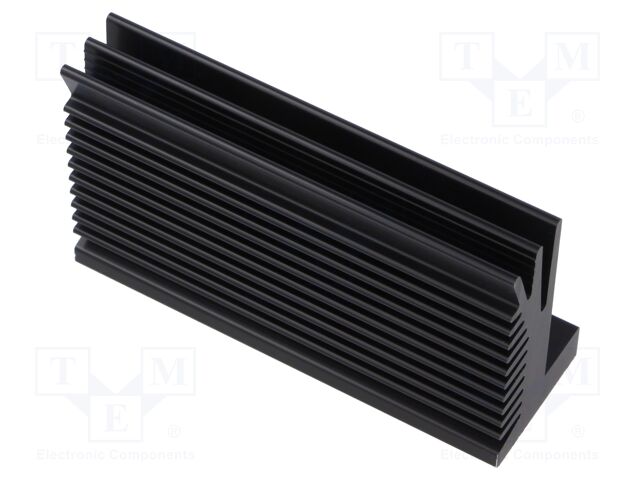 Heatsink: extruded; grilled; black; L: 84mm; W: 50mm; H: 28mm; PCB