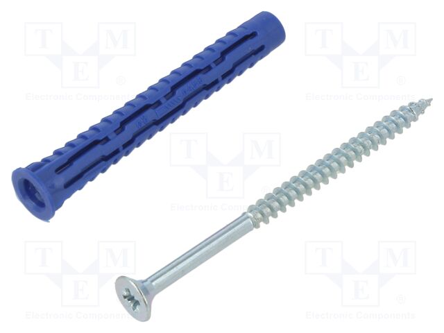 Plastic anchor; with screw; 8x65; steel; 4ALL; 50pcs; 8mm