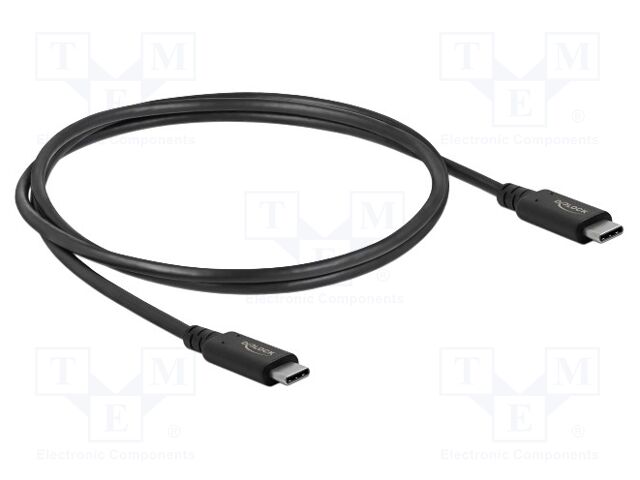 Cable; bidirectional; USB C plug,both sides; gold-plated; 0.8m