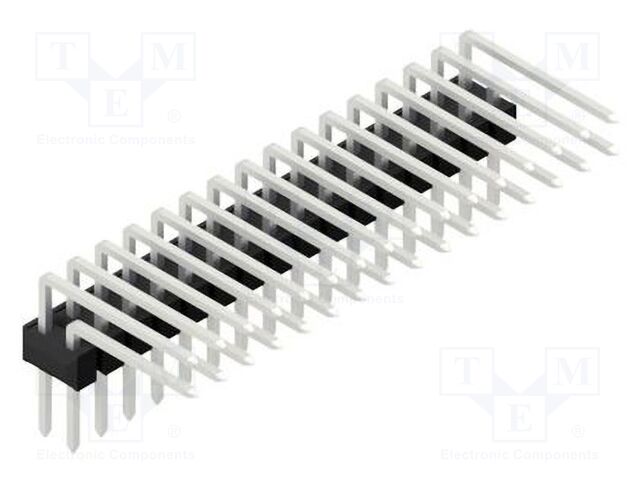 Connector: pin strips; pin header; male; PIN: 32; 2.54mm; THT; 2x16