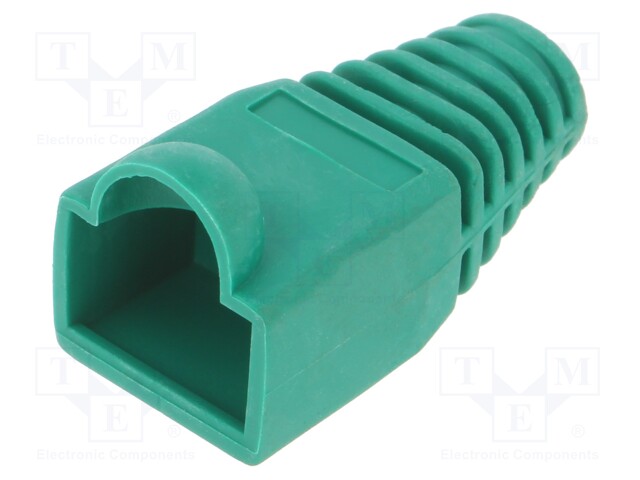 RJ45 plug boot; green