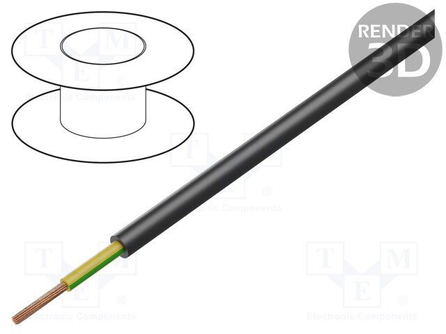Wire; NYY; round; stranded; Cu; 1G120mm2; PVC; black; 0.6/1kV