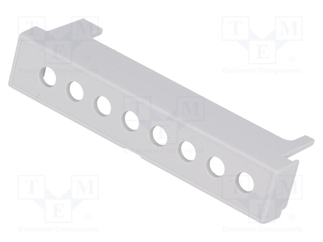 Terminals cover; grey; 7.65mm; Holes no: 8